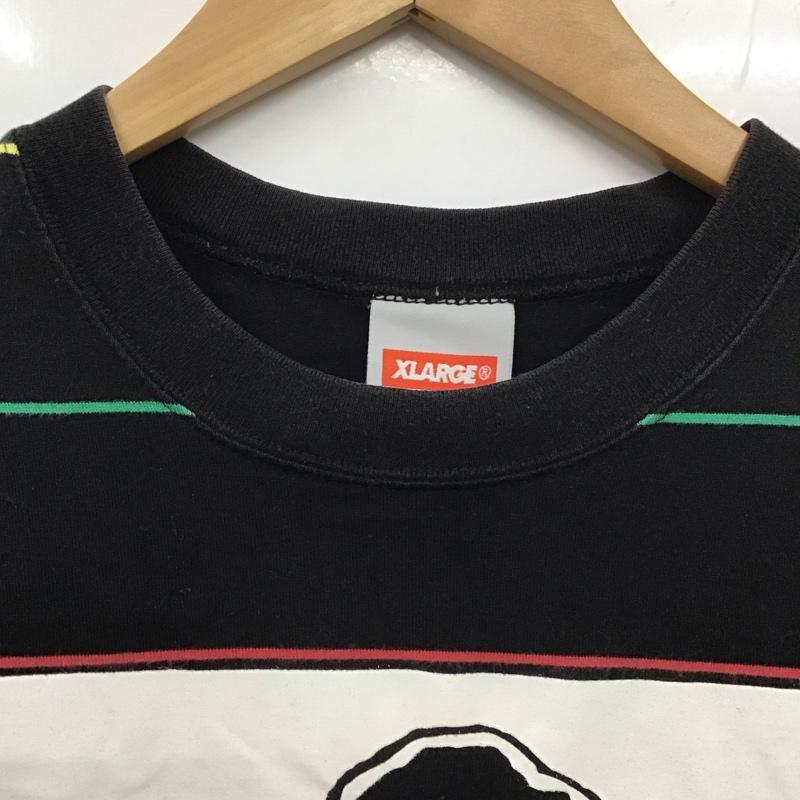 エクストララージ XLARGE Tシャツ 半袖 半袖カットソー プリントTシャツ クルーネックカットソー L プリント 黒 / ブラック /  メンズ USED 古着 中古 10129692
