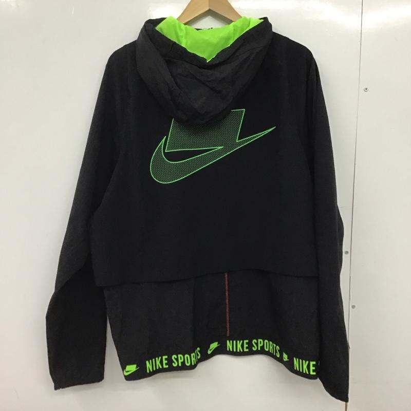 ナイキ NIKE ジャケット、上着 ジャケット、ブレザー bv3304-010 フレックスフルジップジャケット ナイロンジャケット XL ロゴ、文字 黒 / ブラック /  メンズ USED 古着 中古 10146579