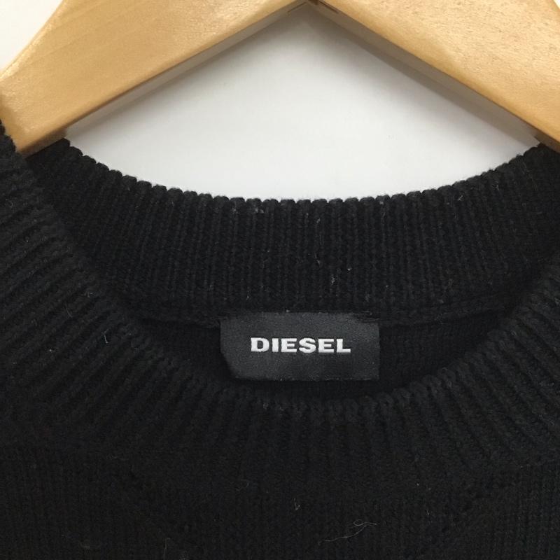 ディーゼル DIESEL ニット、セーター 長袖 長袖ニットカットソー クルーネック セーター M  黒 / ブラック /  メンズ USED 古着 中古 10148957
