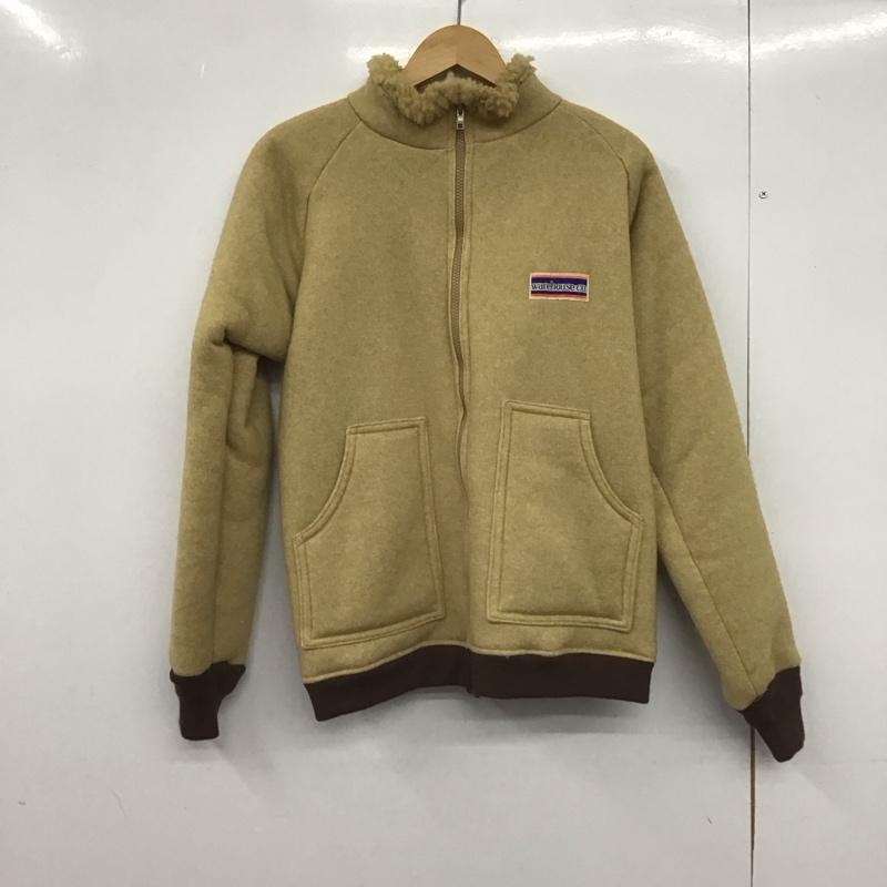 ウエアハウス WAREHOUSE ジャケット、上着 ジャンパー、ブルゾン ジップアップジャケット アウター スタンドカラー パイルフリース M ロゴ、文字 ベージュ / ベージュ /  メンズ USED 古着 中古 10148588