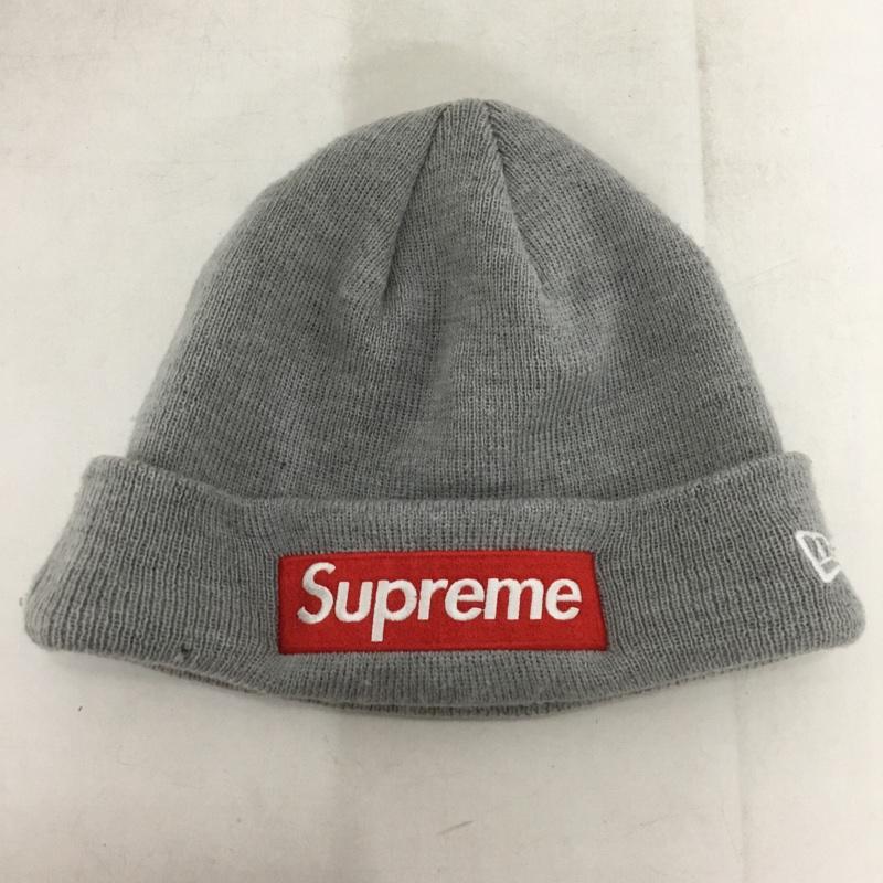 シュプリーム Supreme 帽子 ニット帽 New Era Box Logo Beanie ロゴ、文字 灰 / グレー /  メンズ USED 古着 中古 10146909