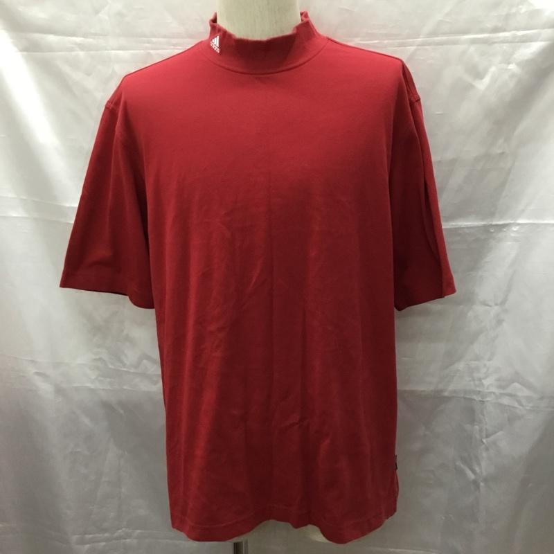 アディダス adidas Tシャツ 半袖 半袖カットソー プリントTシャツ スタンドネックカットソー 0 ロゴ、文字 えんじ / ワインレッド /  メンズ USED 古着 中古 10113291