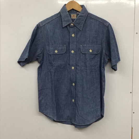 シュガーケーン SUGAR CANE シャツ、ブラウス 半袖 S 無地 水色 / ライトブルー /  メンズ USED 古着 中古 10134523