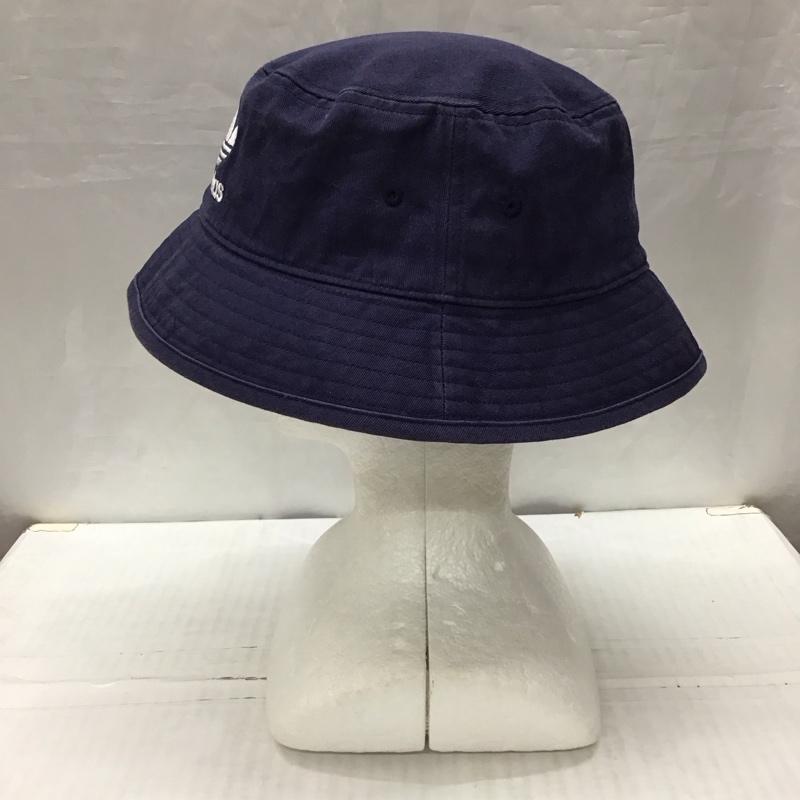アディダス adidas 帽子 ハット S94587 Core Bucket Hat バケットハット バケハ ロゴ、文字 紺 / ネイビー /  メンズ USED 古着 中古 10121143
