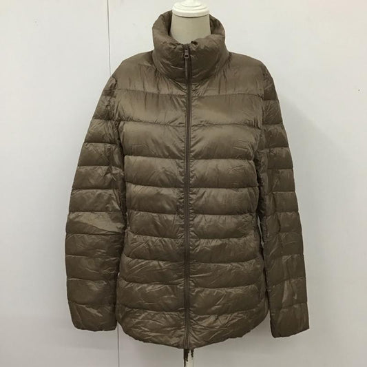 ユニクロ UNIQLO ジャケット、上着 ジャケット、ブレザー 211-173350 ウルトラライトダウン ダウンジャケット ジップアップジャケット XL 無地 茶 / ブラウン /  レディース USED 古着 中古 10118003