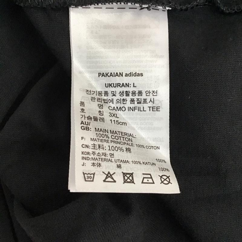 アディダス adidas Tシャツ 半袖 h13502 Adult MALE CAMO PACK TEE ロゴ、文字 X プリント 黒 / ブラック /  メンズ USED 古着 中古 10119734