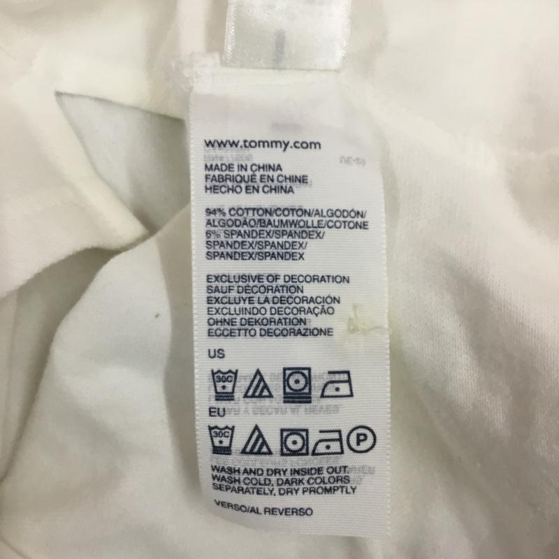 トミーヒルフィガー TOMMY HILFIGER ポロシャツ 半袖 半袖ポロシャツ カラーシャツ 半袖カットソー S ロゴ、文字 白 / ホワイト /  レディース USED 古着 中古 10112226