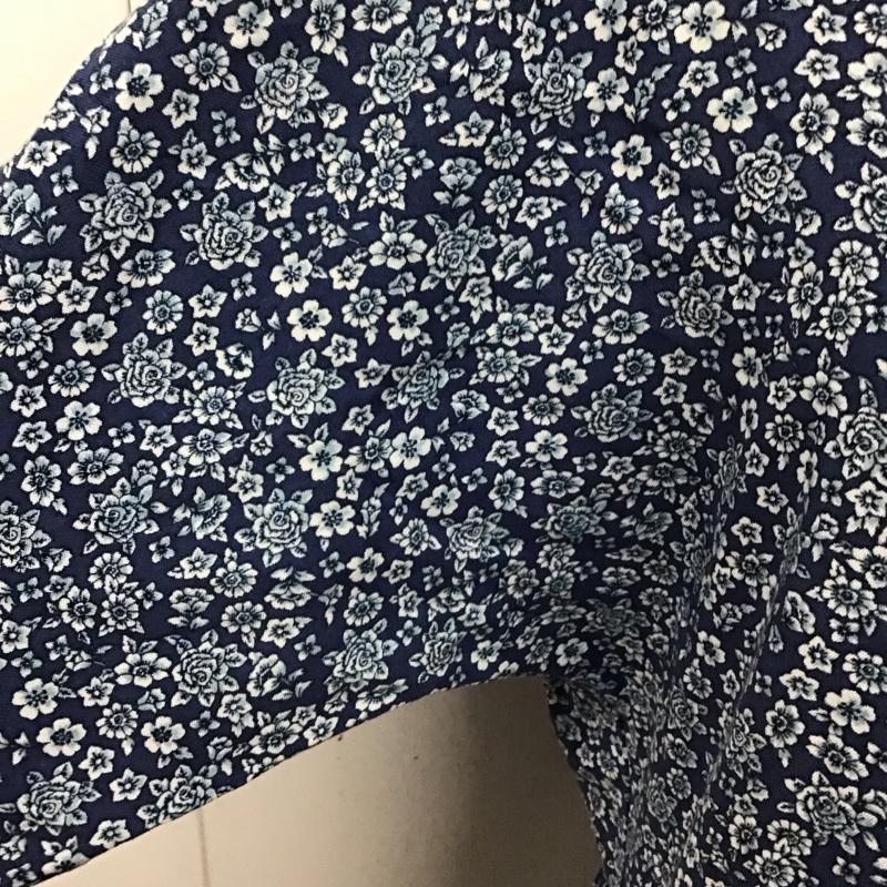 デニムアンドサプライラルフローレン DENIM & SUPPLYRALPHLAUREN ワンピース ひざ丈スカート 288653135001 Uネック 半袖 XS 花柄 青 / ブルー /  レディース USED 古着 中古 10118832