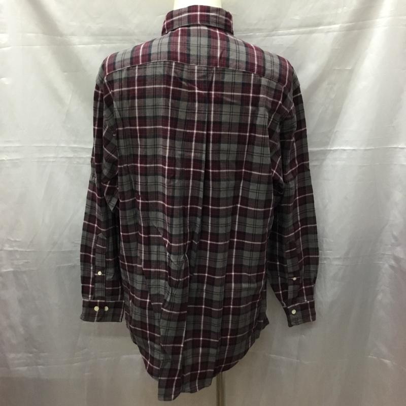 ブルックスブラザーズ BROOKS BROTHERS シャツ、ブラウス 長袖 ボタンダウン M チェック 灰 / グレー / X 黒 / ブラック / X 赤 / レッド / X 白 / ホワイト /  メンズ USED 古着 中古 10111371