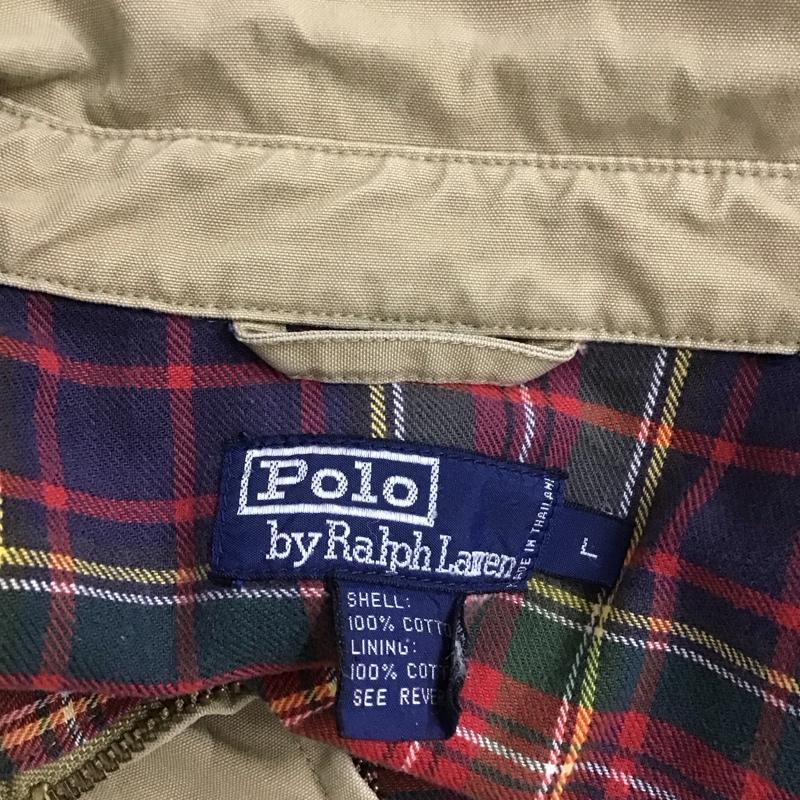ポロバイラルフローレン Polo by RALPH LAUREN ジャケット、上着 ジャケット、ブレザー ジップアップジャケット アウター カラージャケット L ロゴ、文字 ベージュ / ベージュ /  メンズ USED 古着 中古 10131467