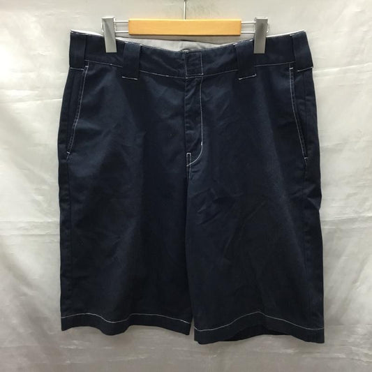 ディッキーズ Dickies パンツ ショートパンツ ショートパンツ ハーフパンツ カジュアルパンツ 32インチ ロゴ、文字 紺 / ネイビー /  メンズ USED 古着 中古 10120695