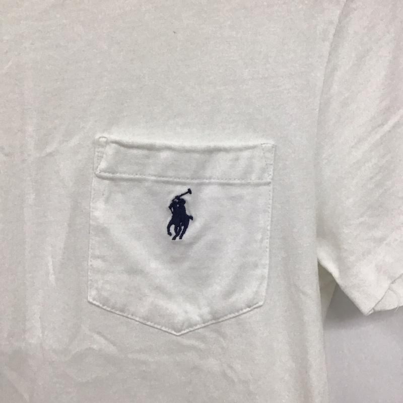 ポロラルフローレン POLO RALPH LAUREN Tシャツ 半袖 半袖カットソー 刺繍Tシャツ クルーネックカットソー XS ロゴ、文字 白 / ホワイト /  レディース USED 古着 中古 10134047