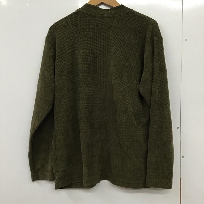 グリーンレーベルリラクシング green label relaxing カーディガン 長袖 M 無地 カーキ / カーキ /  メンズ USED 古着 中古 10130019