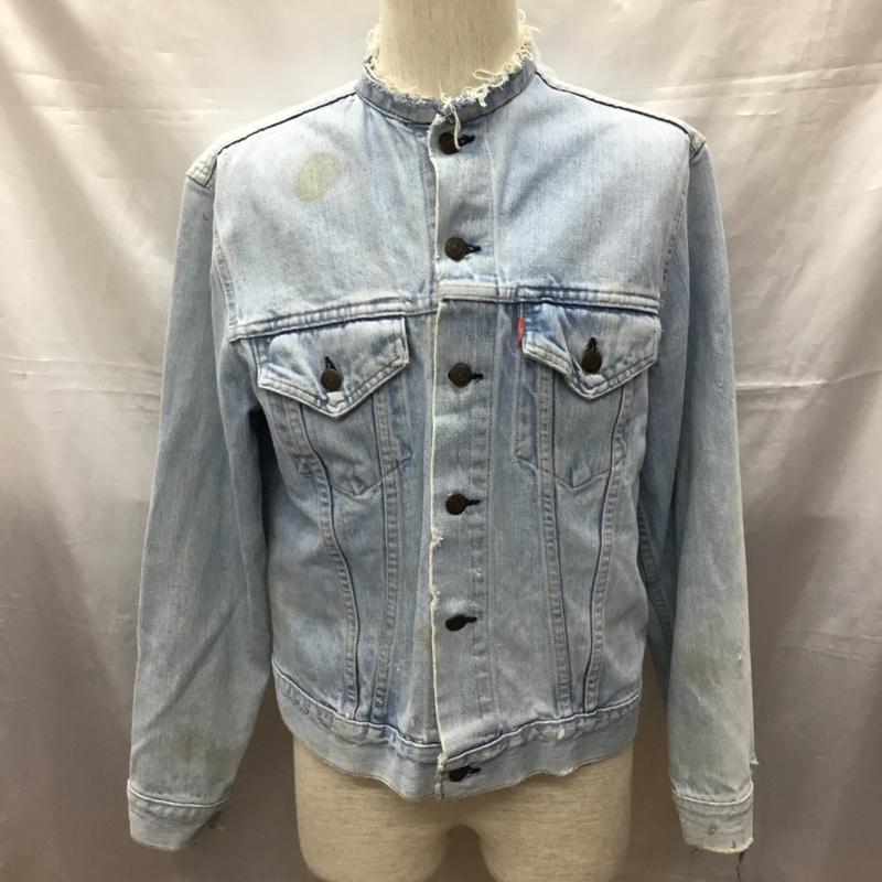 リーバイス Levi s ジャケット、上着 ジャケット、ブレザー デニムジャケット ノーカラージャケット 長袖ジャケット ブルゾン 無地 インディゴ / インディゴ /  メンズ USED 古着 中古 10114618
