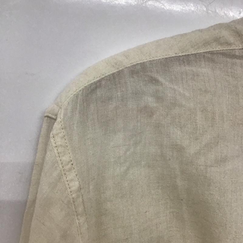 ゴーヘンプ GOHEMP シャツ、ブラウス 長袖 長袖シャツ ノーカラーシャツ カジュアルシャツ 2 ロゴ、文字 アイボリー / アイボリー /  メンズ USED 古着 中古 10143485