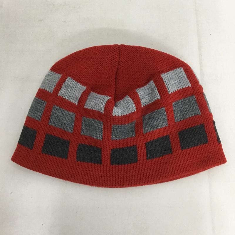 ステューシー STUSSY 帽子 ニット帽 90年代 USA製 ロゴ、文字 赤 / レッド / X 灰 / グレー /  メンズ USED 古着 中古 10137142