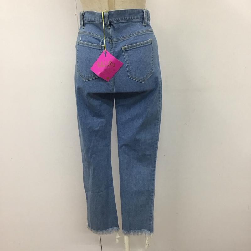リルリリー lilLilly パンツ デニム、ジーンズ L18SS-PT201 ストレッチ S ダメージ加工 青 / ブルー /  レディース USED 古着 中古 10117243