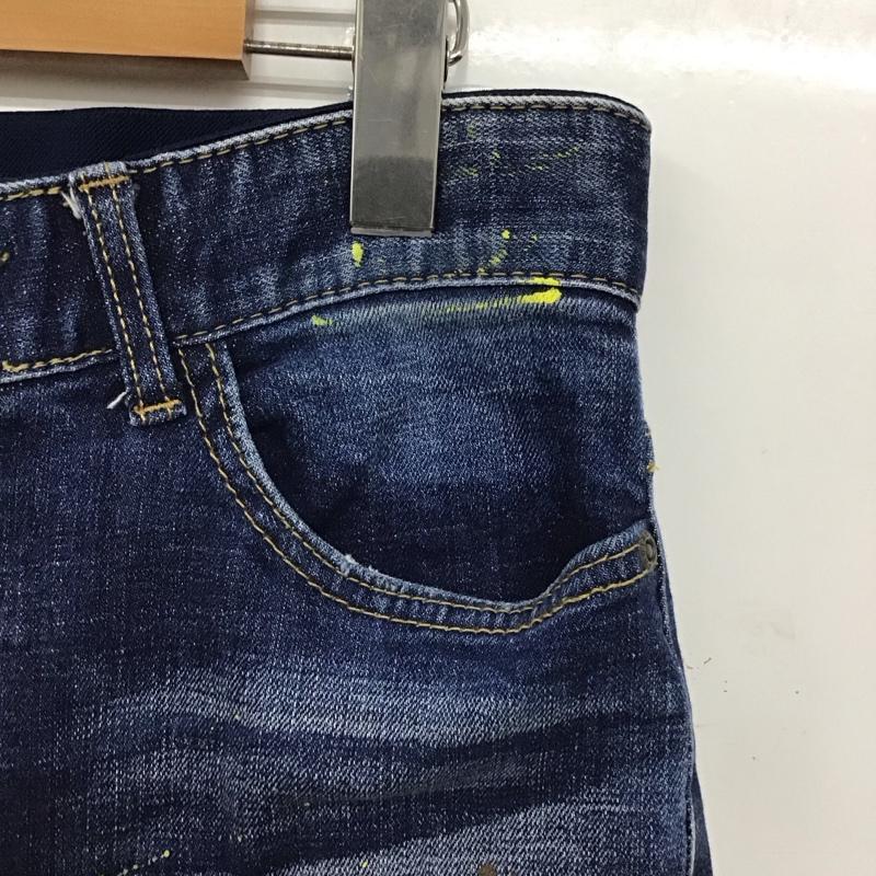レトロエンジン Retro Engine パンツ デニム、ジーンズ デニムパンツ スリムパンツ カジュアルパンツ ストレッチパンツ L ダメージ加工 インディゴ / インディゴ /  メンズ USED 古着 中古 10150759