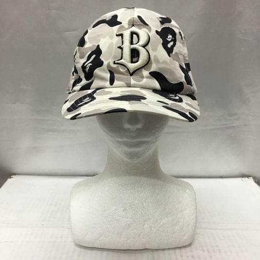 アベイシングエイプ A BATHING APE 帽子 キャップ ABC Camo Cap 迷彩 カモ柄 総柄 X 刺繍 白 / ホワイト / X 黒 / ブラック / X 灰 / グレー /  メンズ USED 古着 中古 10108553