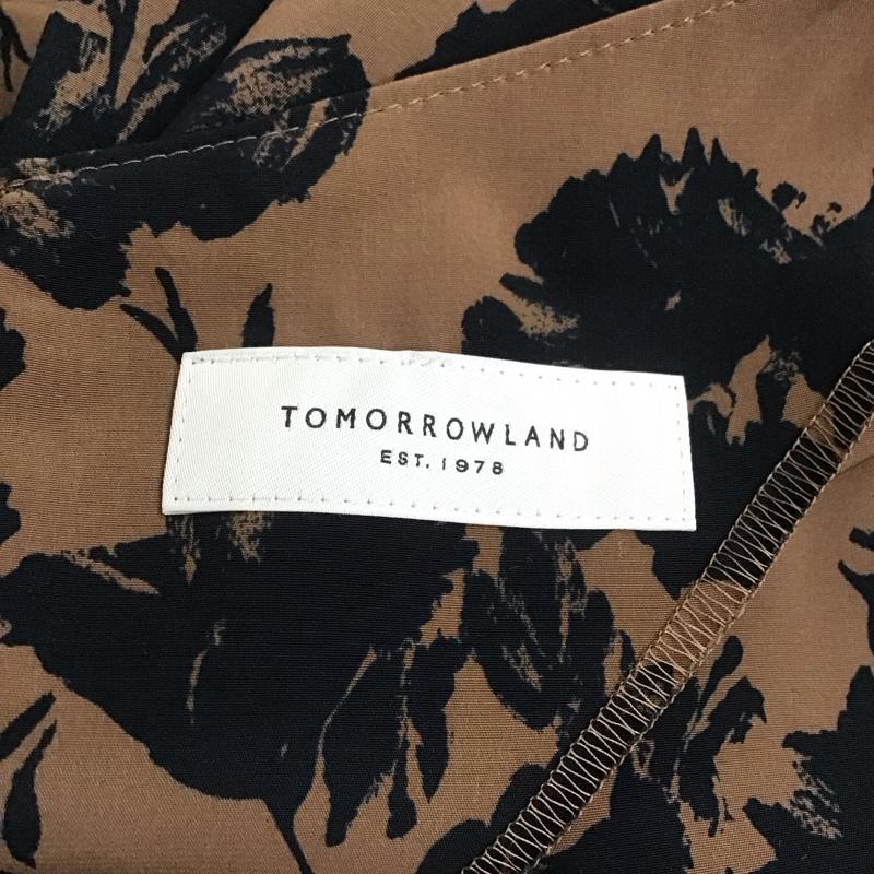 トゥモローランド TOMORROWLAND ワンピース ロングスカート 11-06-94-06101 半袖ワンピース フレアスカート ロングスカート 36 総柄 茶 / ブラウン /  レディース USED 古着 中古 10109173