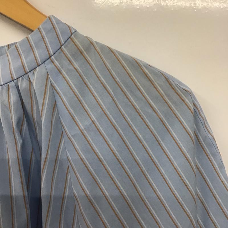 グリーンレーベルリラクシング green label relaxing シャツ、ブラウス 長袖 長袖シャツ ストライプシャツ ストライプ 水色 / ライトブルー /  レディース USED 古着 中古 10142691