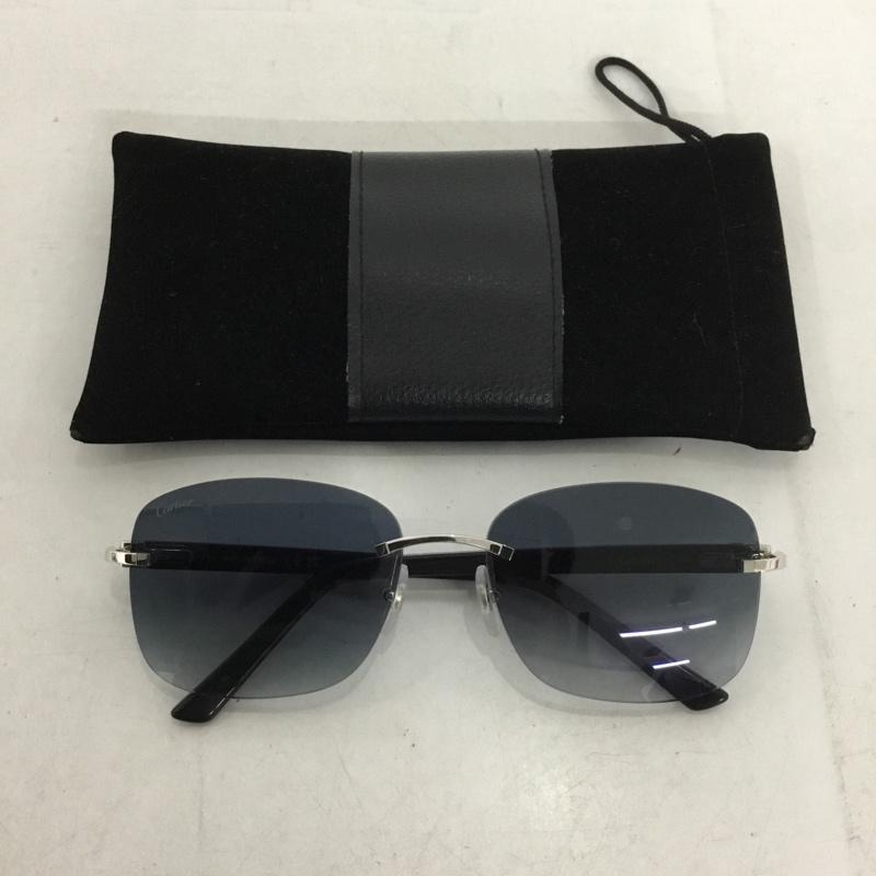 カルティエ Cartier めがね・サングラス サングラス CT0227S グラデーション ロゴ、文字 紺 / ネイビー /  レディース USED 古着 中古 10138341