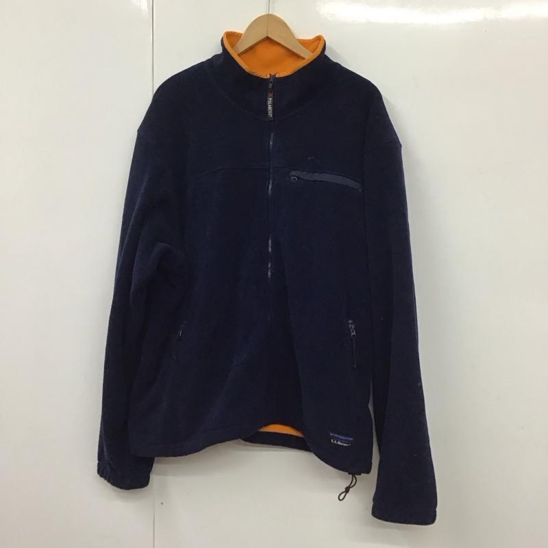 エルエルビーン L.L.Bean ジャケット、上着 ジャケット、ブレザー ジップアップジャケット フリースジャケット アウター XXL 無地 紺 / ネイビー /  メンズ USED 古着 中古 10130637