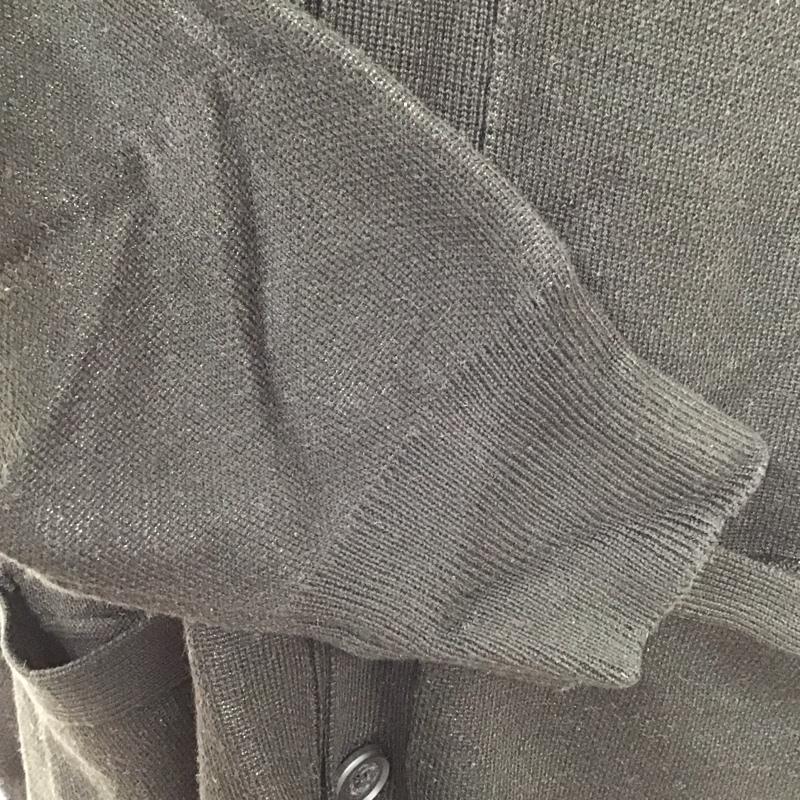 ベンデイビス BEN DAVIS カーディガン 長袖 I-23380040 DiceKnitCardigan ビッグシルエット オーバーサイズ トップス ニットカーディガン L ロゴ、文字 黒 / ブラック /  メンズ USED 古着 中古 10111621