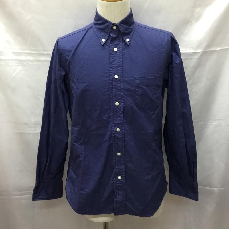 インディビジュアライズドシャツ INDIVIDUALIZED SHIRTS シャツ、ブラウス 長袖 ボタンダウンシャツ 無地 紺 / ネイビー /  メンズ USED 古着 中古 10108879