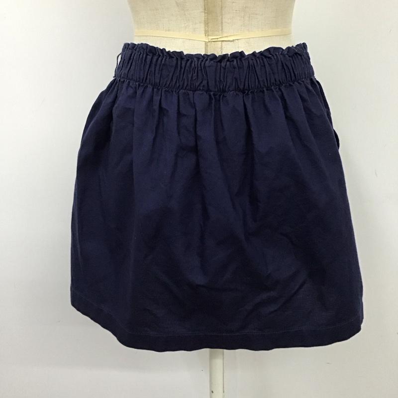 ラルフローレン RALPHLAUREN スカート ミニスカート コットン ギャザー XL ワンポイント 紺 / ネイビー /  レディース USED 古着 中古 10118745