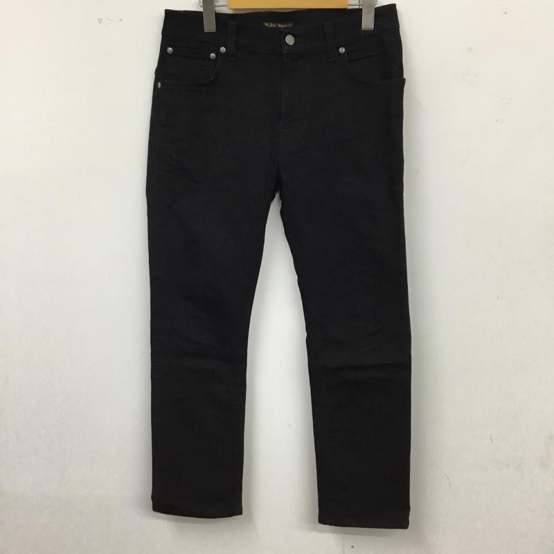 ヌーディージーンズ Nudie Jeans パンツ デニム、ジーンズ デニムパンツ スリムパンツ ストレッチパンツ ジーンズ 33インチ 無地 黒 / ブラック /  メンズ USED 古着 中古 10117105