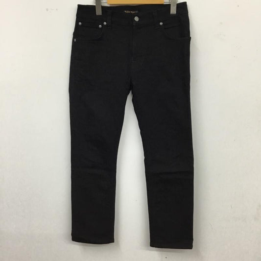ヌーディージーンズ Nudie Jeans パンツ デニム、ジーンズ デニムパンツ スリムパンツ ストレッチパンツ ジーンズ 33インチ 無地 黒 / ブラック /  メンズ USED 古着 中古 10117105