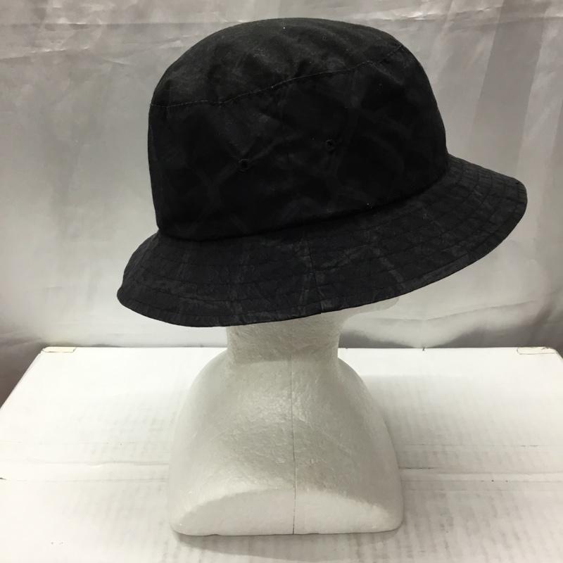 ステューシー STUSSY 帽子 ハット headgear 90年代 バケットハット 総柄 黒 / ブラック /  メンズ USED 古着 中古 10110536