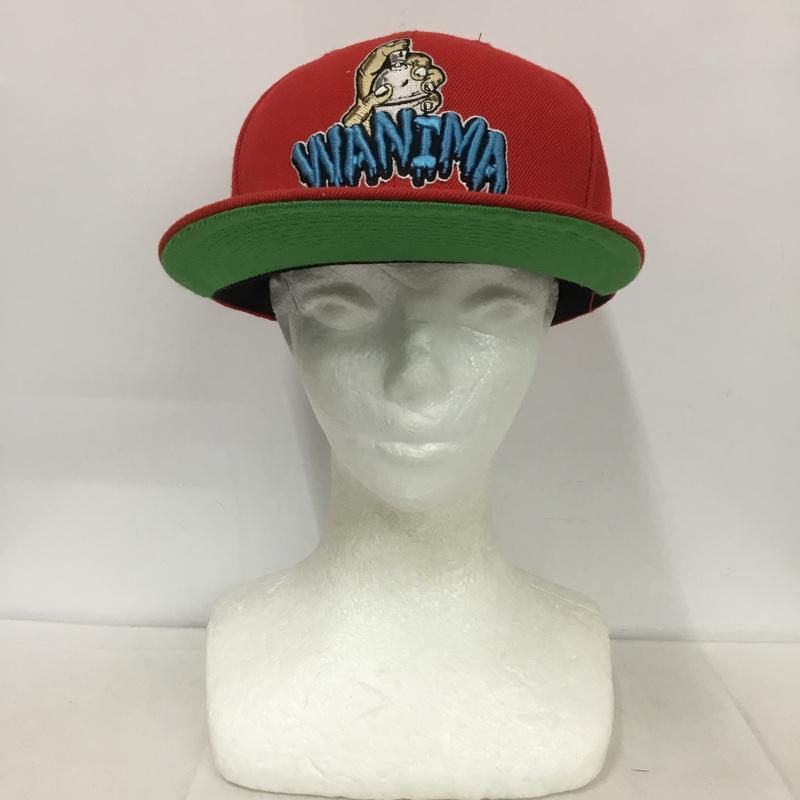 レフラー LEFLAH 帽子 キャップ WANIMA コラボ ロゴ、文字 赤 / レッド /  メンズ USED 古着 中古 10134280