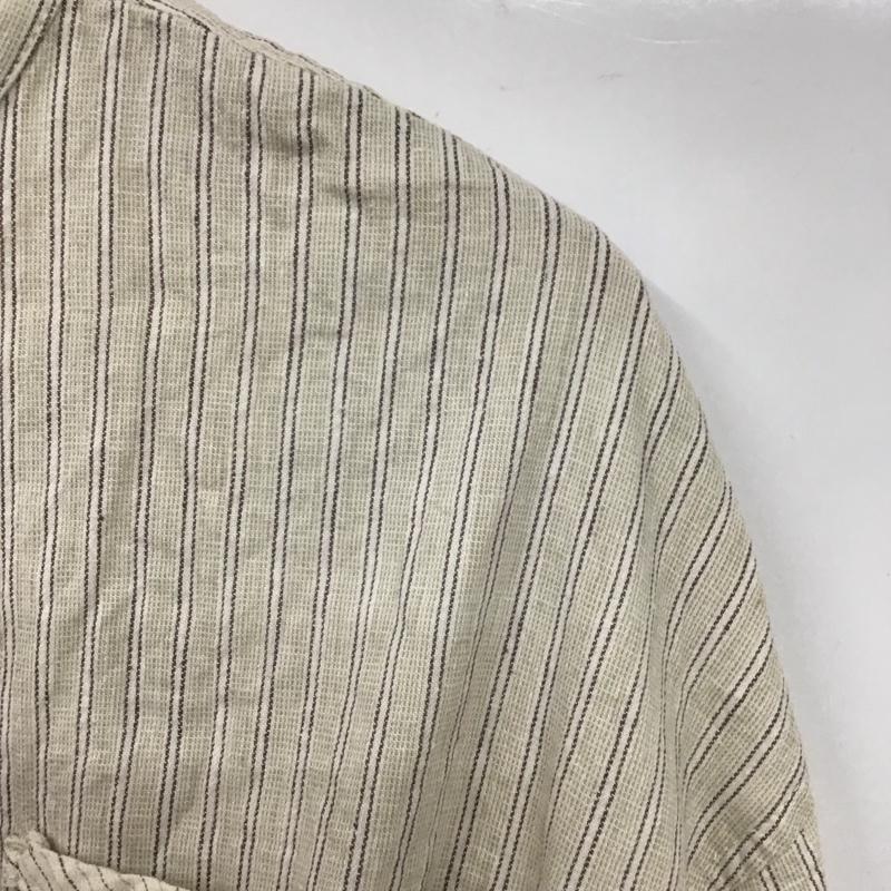 ニコアンド niko and... シャツ、ブラウス 長袖 NKN36642SM バンドカラー FREE ストライプ ベージュ / ベージュ /  レディース USED 古着 中古 10131100