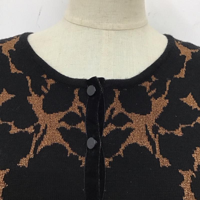 マークバイマークジェイコブス MARC by MARC JACOBS カーディガン 長袖 M1122754 12 ウール混 クルーネック XS  黒 / ブラック / X 茶 / ブラウン /  レディース USED 古着 中古 10116726