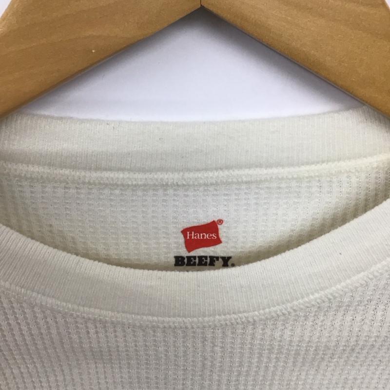 シュプリーム Supreme カットソー 長袖 Hanes ワッフルTシャツ 長袖カットソー S 無地 アイボリー / アイボリー /  メンズ USED 古着 中古 10147586