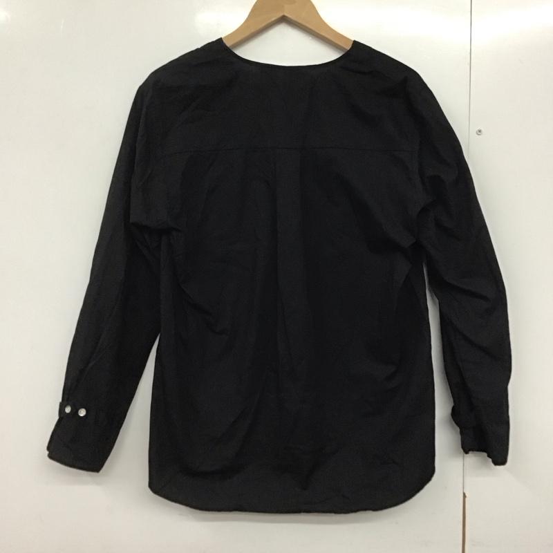 ザラ ZARA シャツ、ブラウス 長袖 長袖シャツ 無地シャツ ヘンリーネック S 無地 黒 / ブラック /  レディース USED 古着 中古 10142675