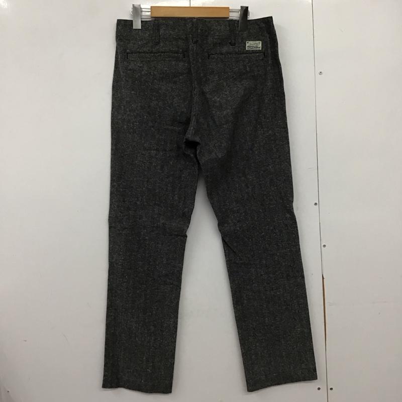 バーガスプラス BURGUS PLUS パンツ ワークパンツ、ペインターパンツ ワイドパンツ カジュアルパンツ チノパン ストレッチ 31インチ ストライプ 灰 / グレー /  メンズ USED 古着 中古 10147061