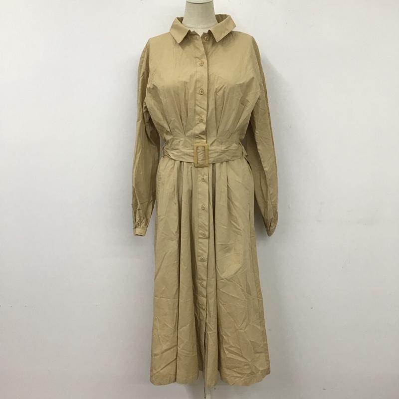 ダズリン dazzlin ワンピース ロングスカート 021920303501 トレンチマキシワンピース 長袖ロングワンピース FREE 無地 ベージュ / ベージュ /  レディース USED 古着 中古 10116745