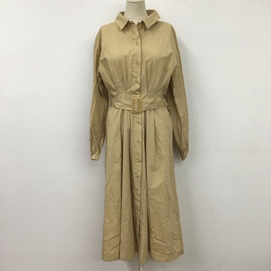 ダズリン dazzlin ワンピース ロングスカート 021920303501 トレンチマキシワンピース 長袖ロングワンピース FREE 無地 ベージュ / ベージュ /  レディース USED 古着 中古 10116745