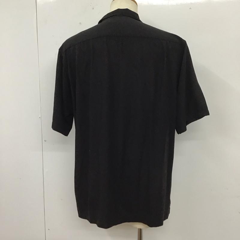 シップス SHIPS シャツ、ブラウス 半袖 711-52-0010 ウォッシャブル オープンカラー レーヨン any XL 無地 黒 / ブラック /  メンズ USED 古着 中古 10112159
