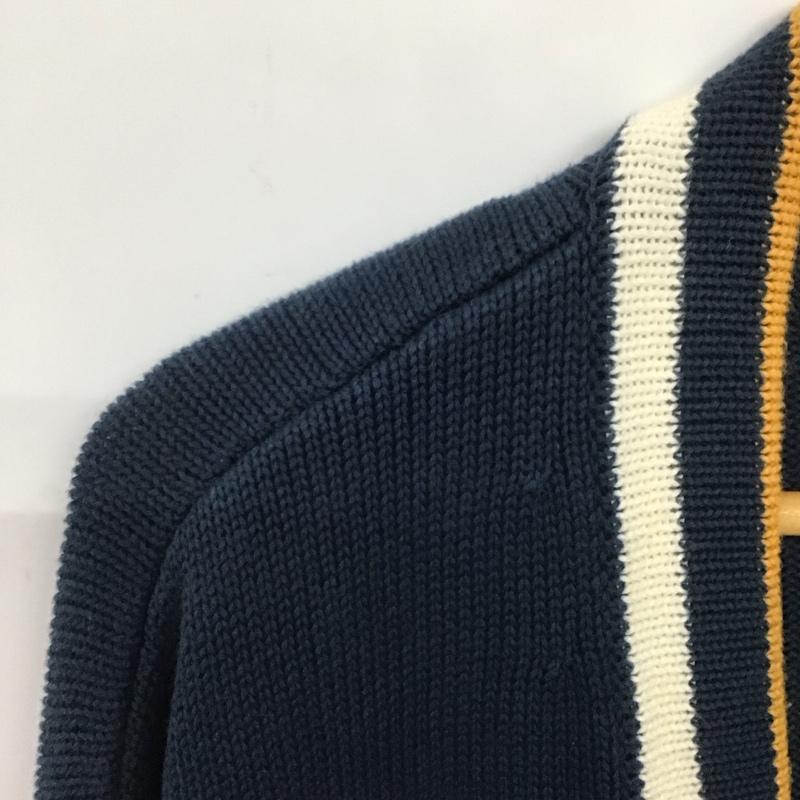 ザラ ZARA カーディガン 長袖 5755 316 400 Disney プルート Vネック L キャラクター 紺 / ネイビー /  メンズ USED 古着 中古 10140233