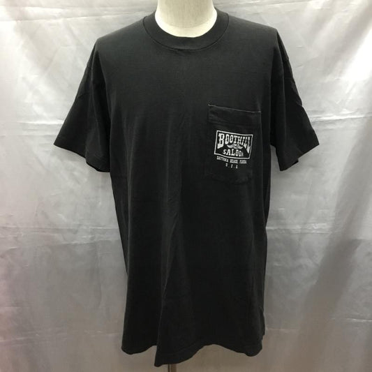フルーツオブザルーム FRUIT OF THE LOOM Tシャツ 半袖 半袖カットソー プリントTシャツ クルーネックカットソー 古着 90s L プリント 黒 / ブラック /  メンズ USED 古着 中古 10114832