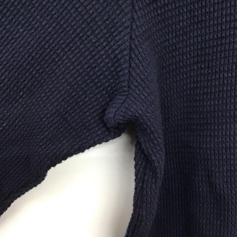 ザノースフェイス THE NORTH FACE カットソー 長袖 長袖カットソー 無地カットソー クルーネック XL ロゴ、文字 紺 / ネイビー /  メンズ USED 古着 中古 10143181
