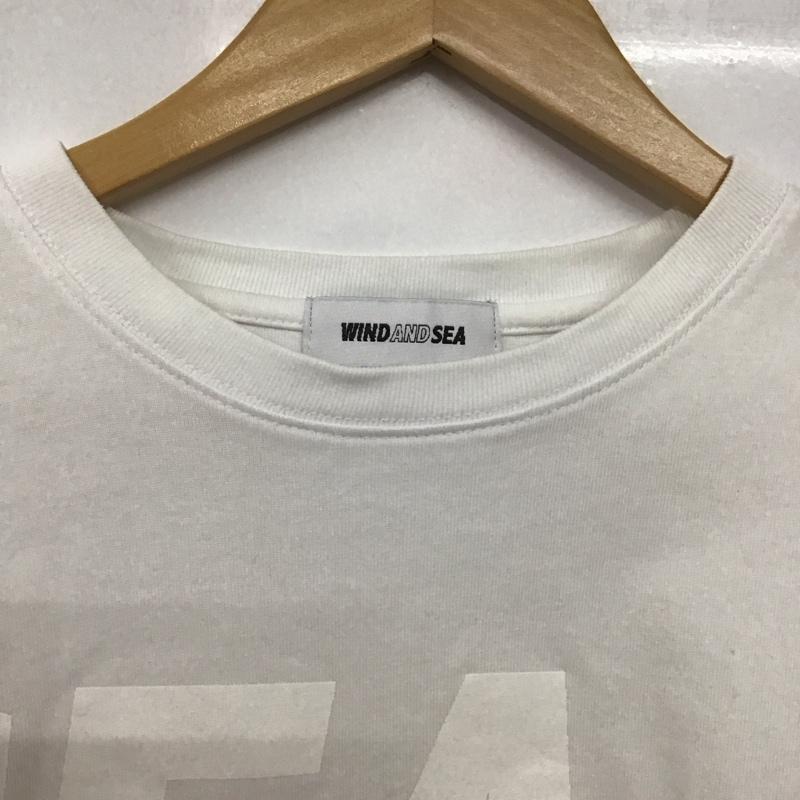 ウィンダンシー WIND AND SEA Tシャツ 半袖 半袖カットソー プリントTシャツ クルーネックカットソー L ロゴ、文字 白 / ホワイト /  メンズ USED 古着 中古 10129697