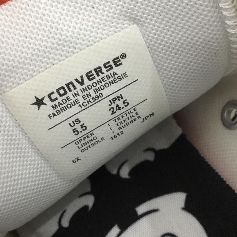 コンバース CONVERSE スニーカー スニーカー 1CK590 ALL STAR 100 ミッキーマウス Disney 24.5cm 箱有 24.5cm キャラクター 白 / ホワイト / X 黒 / ブラック /  レディース USED 古着 中古 10145587