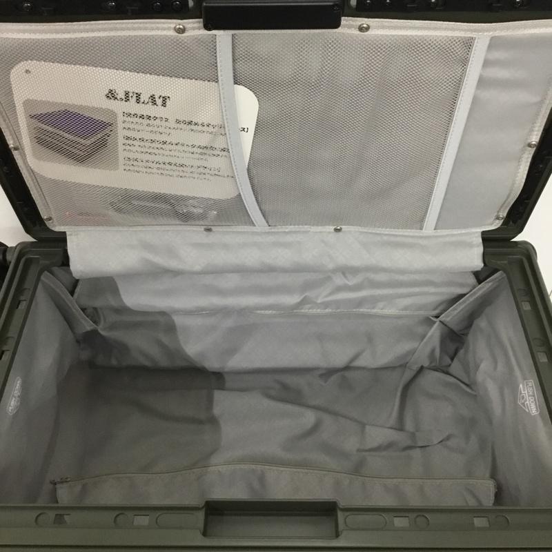 アンドフラット &.FLAT スーツケース、トランク スーツケース、トランク FL14-4-00002 折りたたみ ハードキャリーバッグ キャリーケース 箱有 ロゴ、文字 カーキ / カーキ /  メンズ USED 古着 中古 10137509