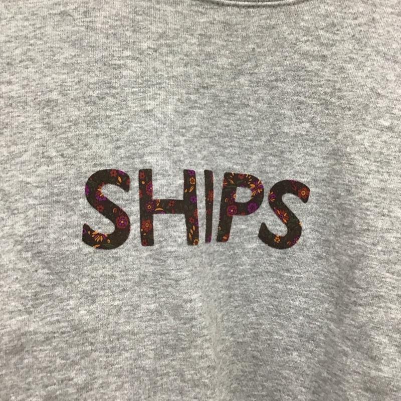 シップス SHIPS トレーナー 長袖 長袖トレーナー スウェット クルーネック プルオーバー M ロゴ、文字 灰 / グレー /  メンズ USED 古着 中古 10141789