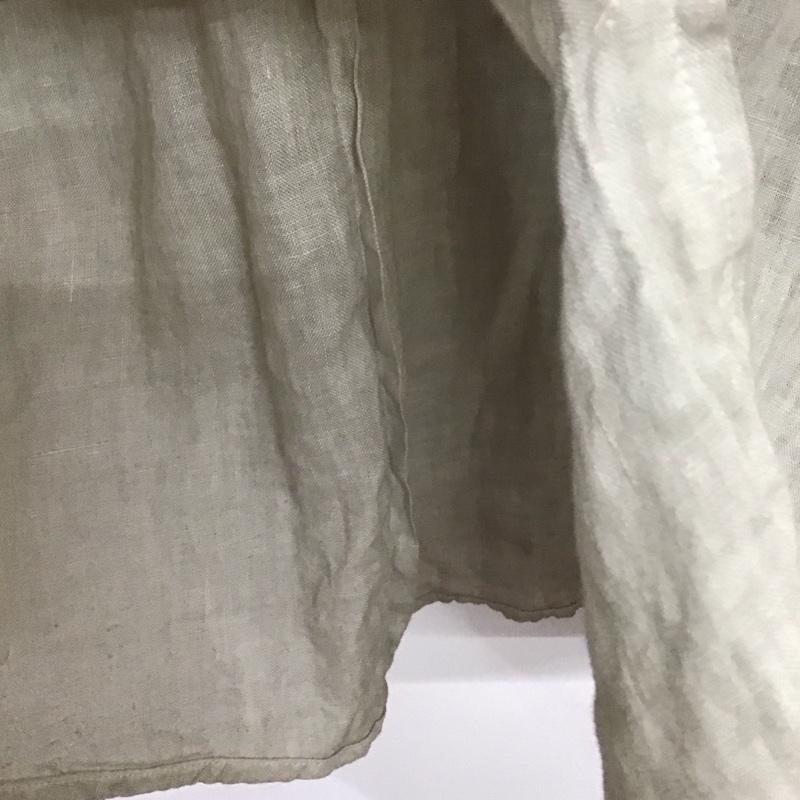 グランサッソ Gran Sasso シャツ、ブラウス 長袖 長袖シャツ 無地シャツ ノーカラーシャツ 無地 ベージュ / ベージュ /  メンズ USED 古着 中古 10137967